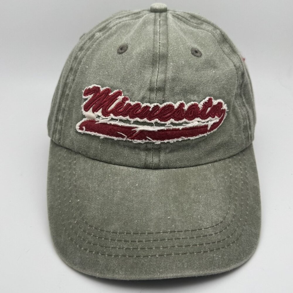 JHATS Minnesota Hat Cap Men's Adjustable Green Vintage Embroidered Logo